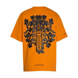 Chrome Hearts Orange Graphic Back Print T-Shirt