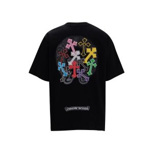 Chrome Hearts Color Cross Graphic Black T-Shirt
