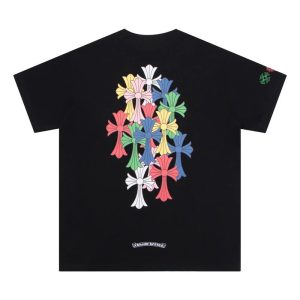 Chrome Hearts Floral Cross Black T-Shirt Short Sleeve