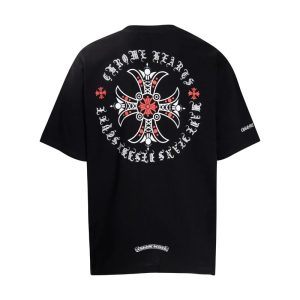 Chrome Hearts Black Cross Graphic Cotton T-Shirt