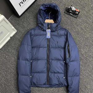 Polo Ralph Lauren Men’s Navy Hooded Puffer Down Jacket