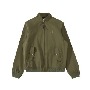 Ralph Lauren Olive Green Zip-Up Harrington Jacket