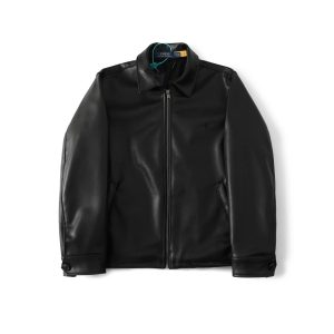 Ralph Lauren Men’s Black Leather Zip-Up Jacket