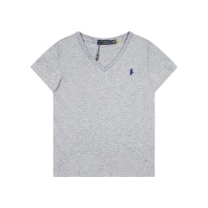 Ralph Lauren Women’s Gray V-Neck Short Sleeve T-Shirt