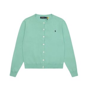 Ralph Lauren Women’s Mint Button Front Cotton Cardigan