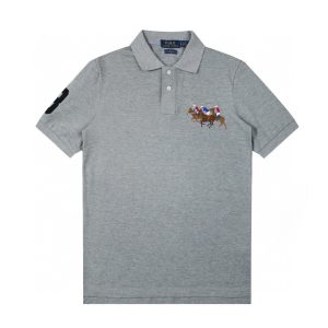 Ralph Lauren Men’s Gray Embroidered Polo Shirt