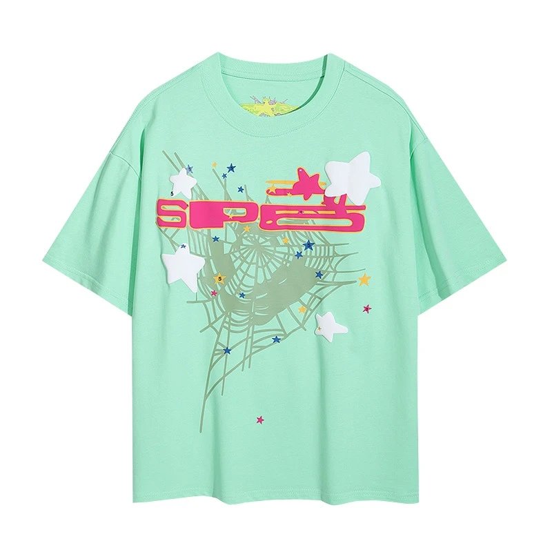 Sp5der Sp5der Graphic T-Shirt Mint Green Oversized Tee - Buy at OopBuy