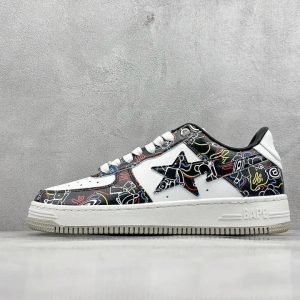 A Bathing Ape BAPE Sta Low Black Graffiti Sneakers
