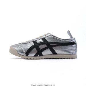 Onitsuka Tiger Mexico 66 Silver Black Sneakers