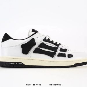 Amiri Skel Top Low White Black Sneakers Shoes