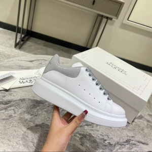 Alexander McQueen White Leather Platform Sneakers
