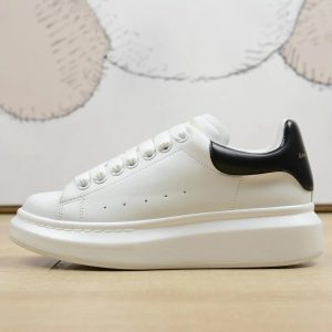 Alexander McQueen White Black Platform Sneakers