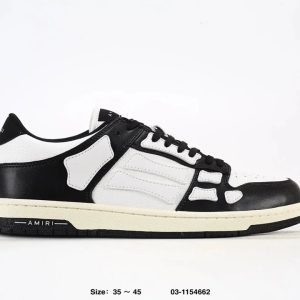 AMIRI Skel Low Black White Leather Sneakers
