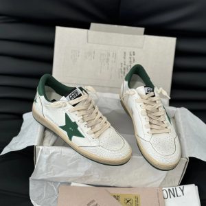 Golden Goose Ball Star White Green Star Sneakers