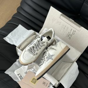 Golden Goose White Leather Star Sneakers Gum Sole