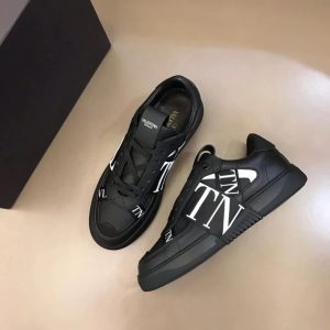 Valentino VLTN Black Leather Low Top Sneakers