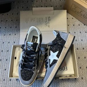 Golden Goose Black Glitter Star Sneakers