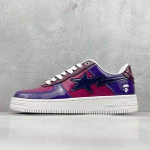 A Bathing Ape Bapesta Purple Low Top Sneakers