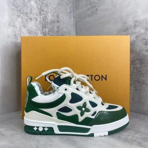 Louis Vuitton LV Trainer Green White Sneakers