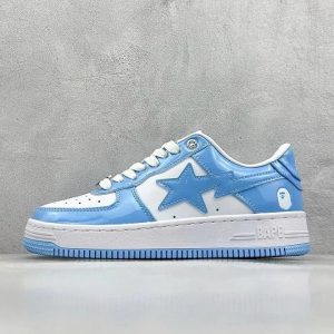 A Bathing Ape Bapesta Blue White Low Top Shoes