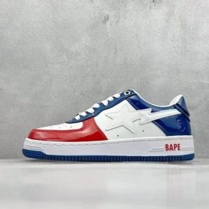 A Bathing Ape Bape Sta Low Red Blue White Shoes