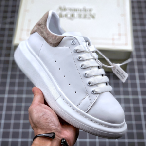 Alexander McQueen White Leather Oversized Sneakers