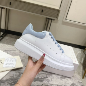 Alexander McQueen White Platform Leather Sneakers