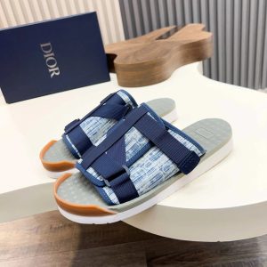 Dior Blue Strap Slide Sandals Casual Summer Shoes