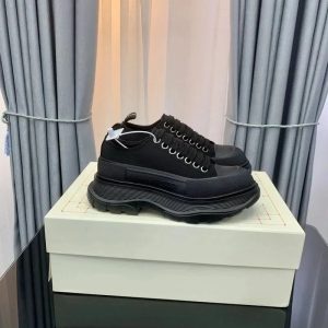 Alexander McQueen Black Chunky Platform Sneakers Shoes