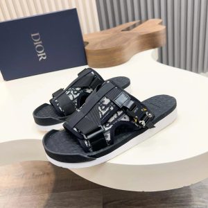 Dior Oblique Black Slide Sandals for Men