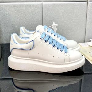 Alexander McQueen White Blue Oversized Sneakers Shoes