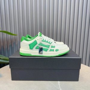 Amiri Skel Top Low White Green Sneakers