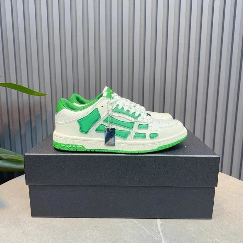 Amiri Skel Top Low White Green Sneakers - Buy at OopBuy