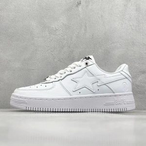 A Bathing Ape Bape Sta Low White Sneakers