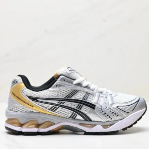 ASICS White Silver Mesh Running Shoes Casual Daily Sport Sneakers