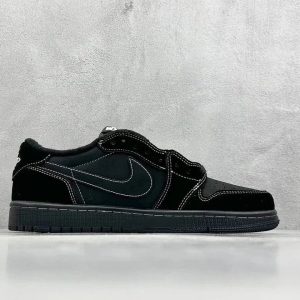Jordan 1 Low Black Suede Casual Sneakers Shoes