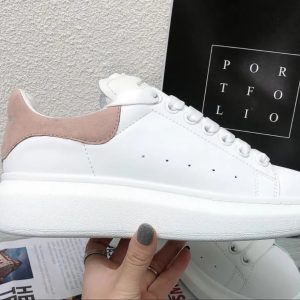 Alexander McQueen White Pink Platform Sneakers Shoes