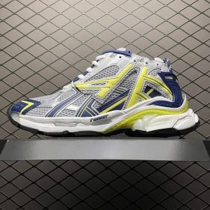 Balenciaga Runner Silver Blue Yellow Mesh Sneakers Shoes