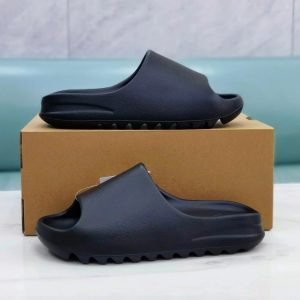 Adidas Yeezy Slide Onyx Black Foam Sandals Shoes