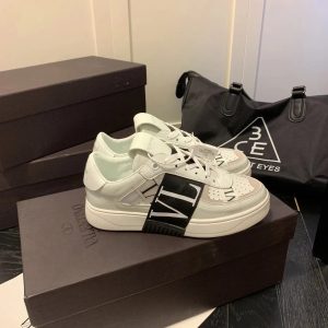 Valentino Garavani VLogo White Leather Sneakers Shoes