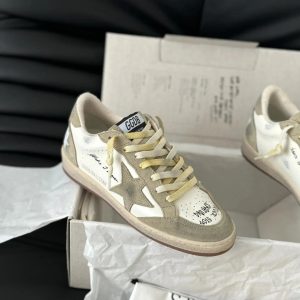 Golden Goose Ball Star White Beige Star Sneakers