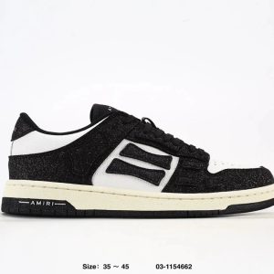 Amiri Skel Top Low Black White Sneakers Shoes