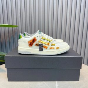 Amiri Skel Top Low White Orange Sneakers