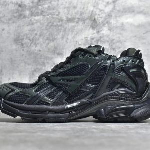 Balenciaga Runner Black Mesh Low Top Sneakers