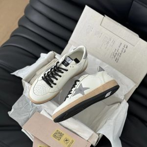 Golden Goose Ball Star White Leather Low Top Sneakers