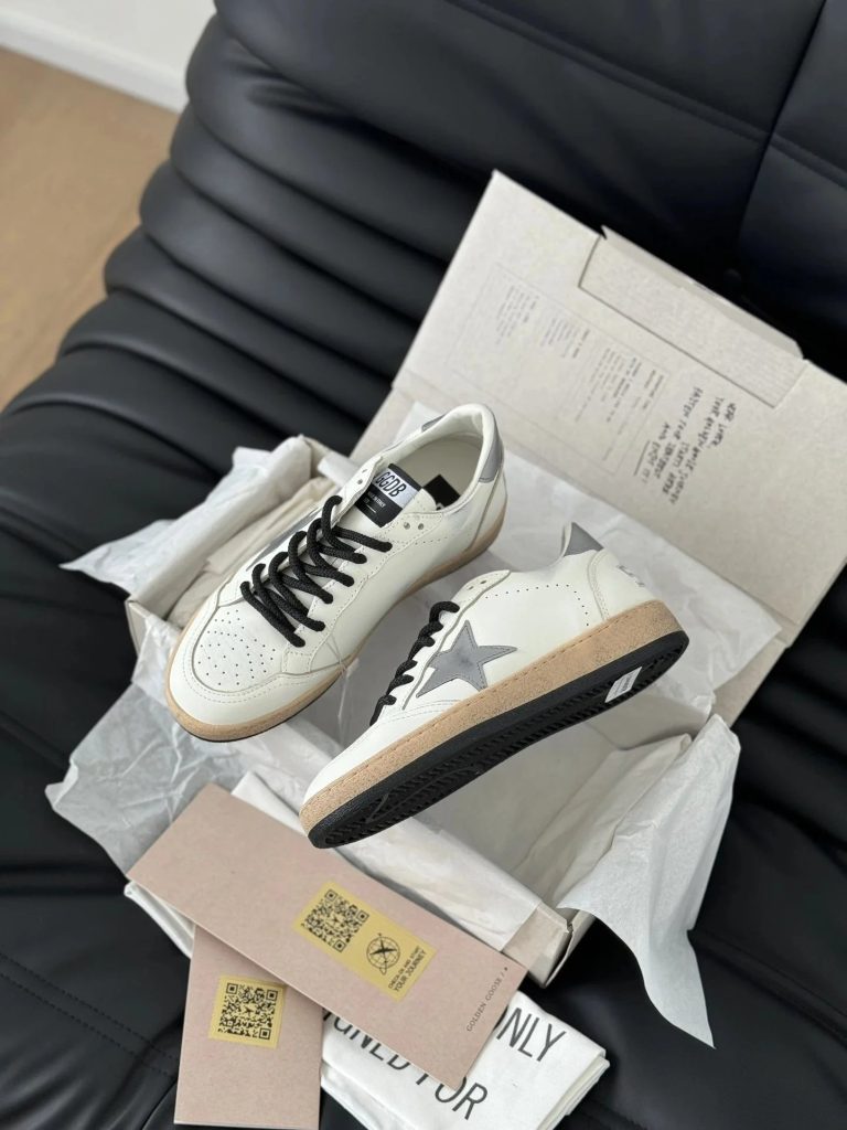 Golden Goose Ball Star White Leather Low Top Sneakers - Buy at OopBuy
