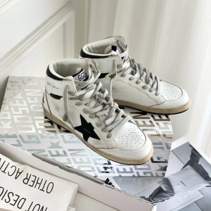 Golden Goose Ball Star White High Top Sneakers