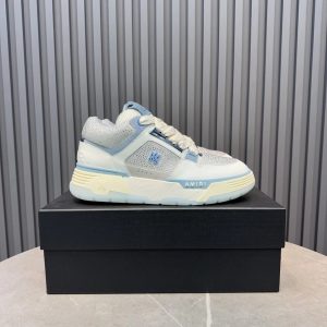 Amiri White Blue Chunky Retro Sneakers