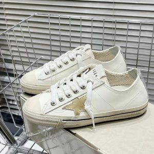 Golden Goose White Gold Star Low Top Shoes