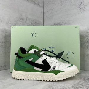 Off-White Green White Arrow Low Top Sneakers